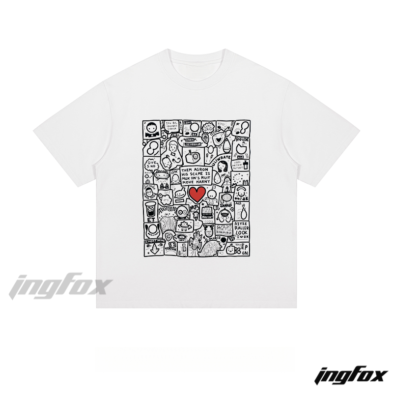 Eclectic Doodle Collage - Loose Fit Short Sleeve T-Shirt