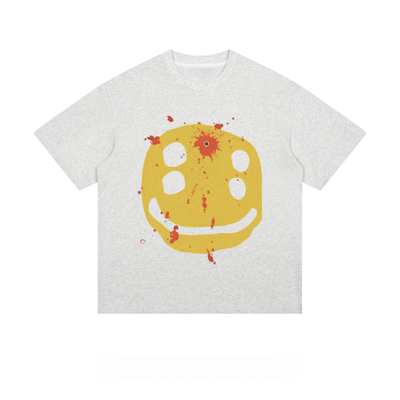 Smiley Splatter - Loose Fit Short Sleeve T - Shirt