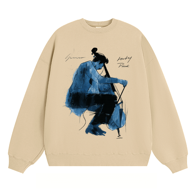 Cello Player Sketch - Classic Unisex Fit Crewneck Sweatshirt
