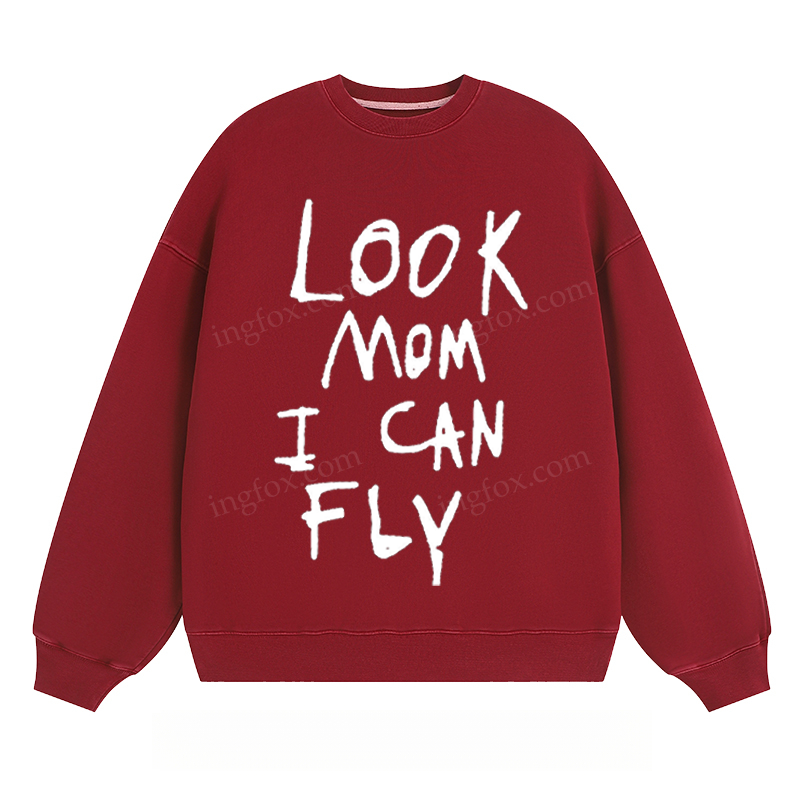 "Look Mom I Can Fly" - Classic Unisex Fit Crewneck Sweatshirt