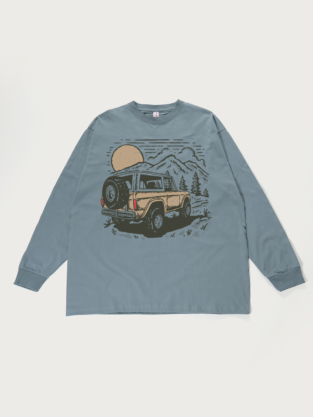 Off-Road Mountain - Unisex Retro Cotton Long Sleeve T-Shirt