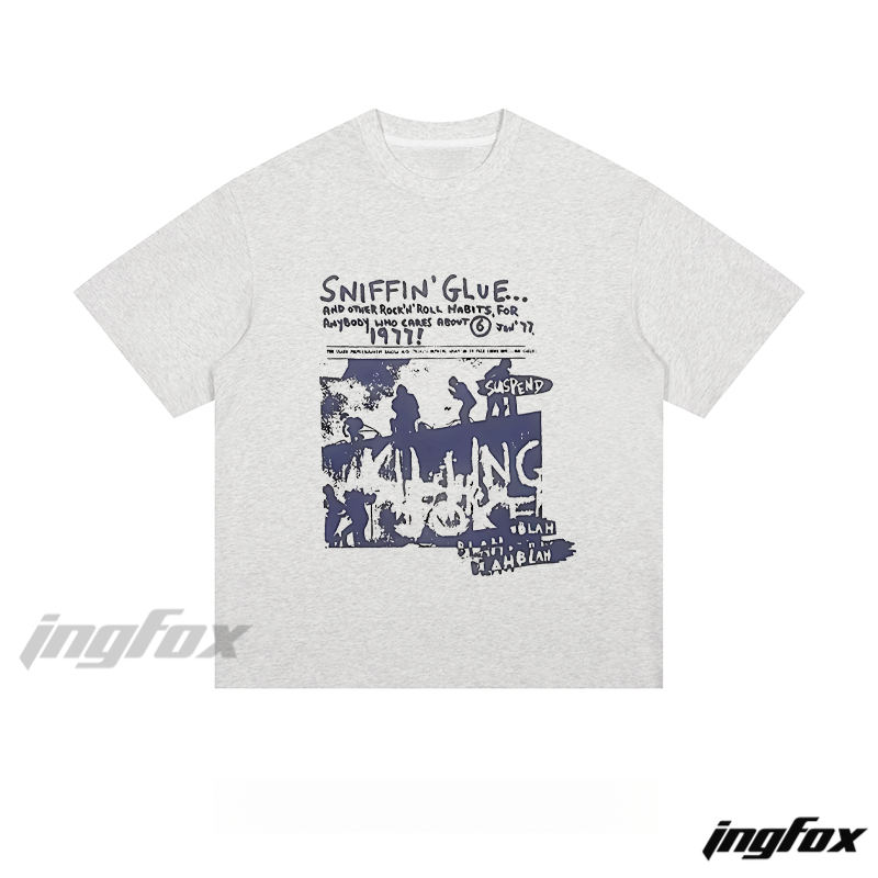 Punk Culture "Sniffin' Glue & Killing Joke" - Loose Fit Short Sleeve T-Shirt