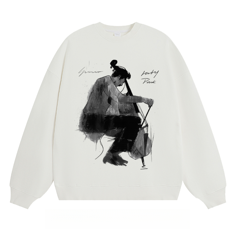 Cello Player Sketch - Classic Unisex Fit Crewneck Sweatshirt