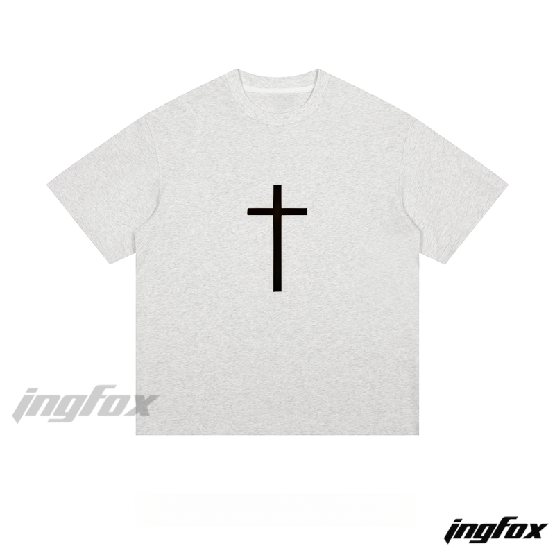 Black Cross - Loose Fit Short Sleeve T-Shir