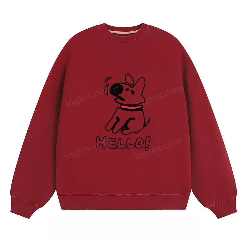 Hello Dog - Classic Unisex Fit Crewneck Sweatshirt
