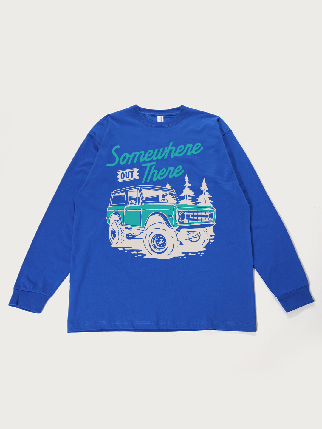 Somewhere Out There Off-Road - Unisex Retro Cotton Long Sleeve T-Shirt