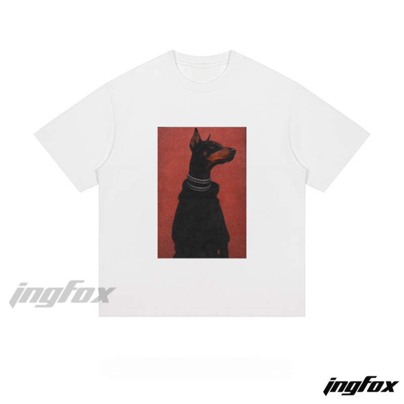 Stylish Doberman Illustration - Loose Fit Short Sleeve T-Shirt