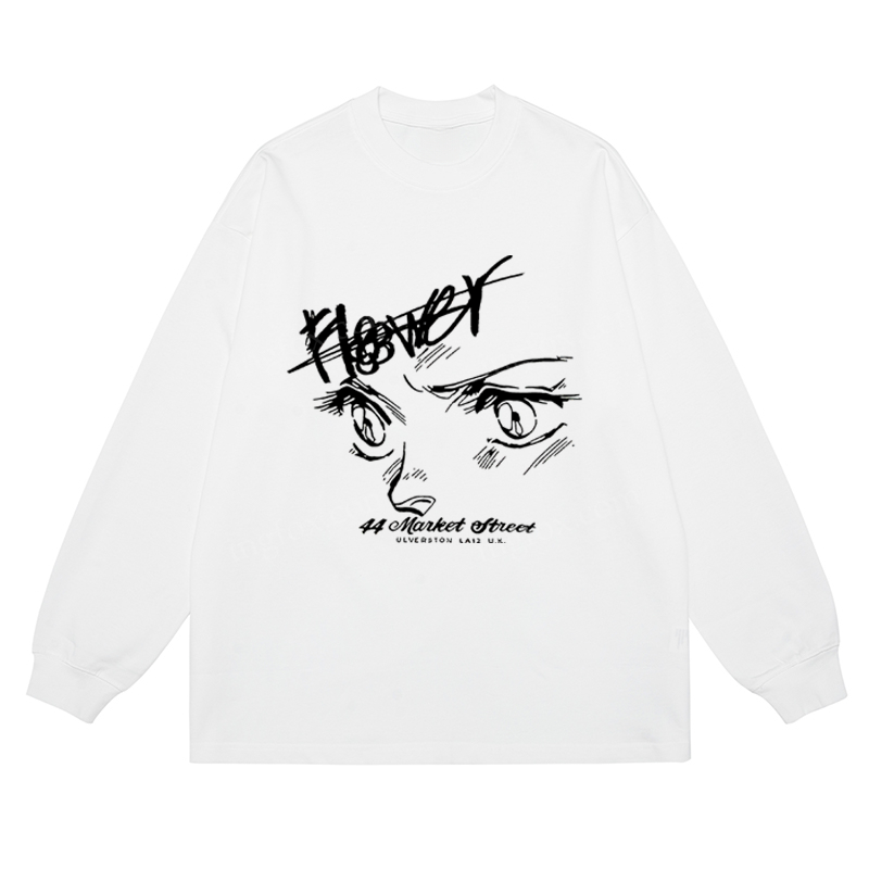 Anime Eyes "Flower" - Classic Unisex Fit Cotton Long Sleeve Tee