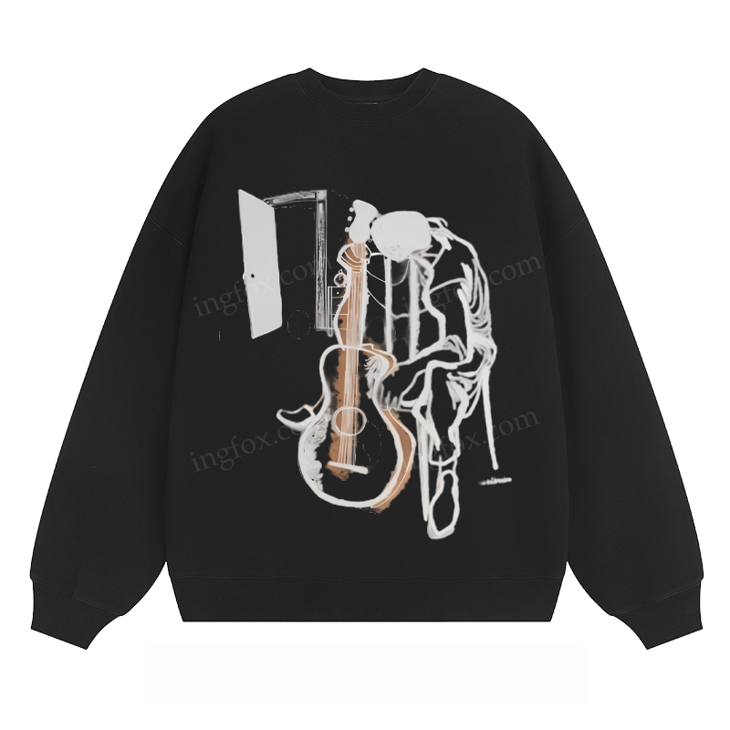 Guitar & Figure Art - Classic Unisex Fit Crewneck Sweatshirt