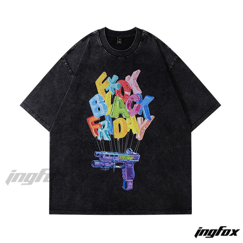 Rebel Black Friday Vibe - Vintage Washed Oversized T-Shirt