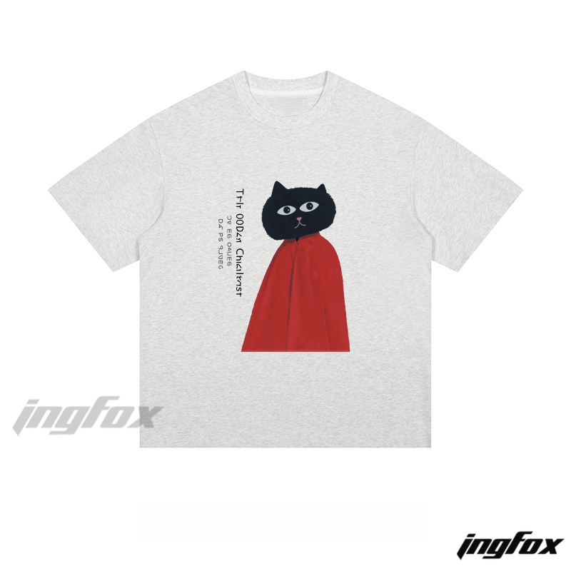 Whimsical Cat with Cape - Loose Fit Short Sleeve T-Shirt