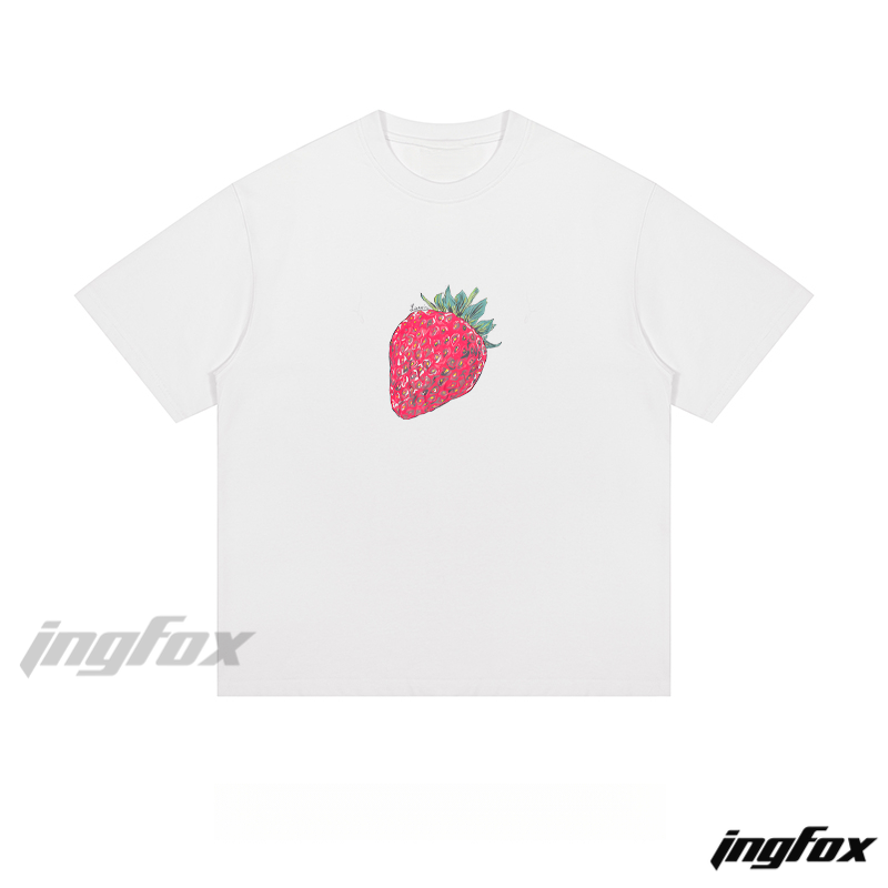 Watercolor Strawberry - Loose Fit Short Sleeve T-Shirt
