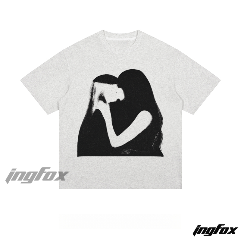 Abstract Silhouette - Loose Fit Short Sleeve T - Shirt