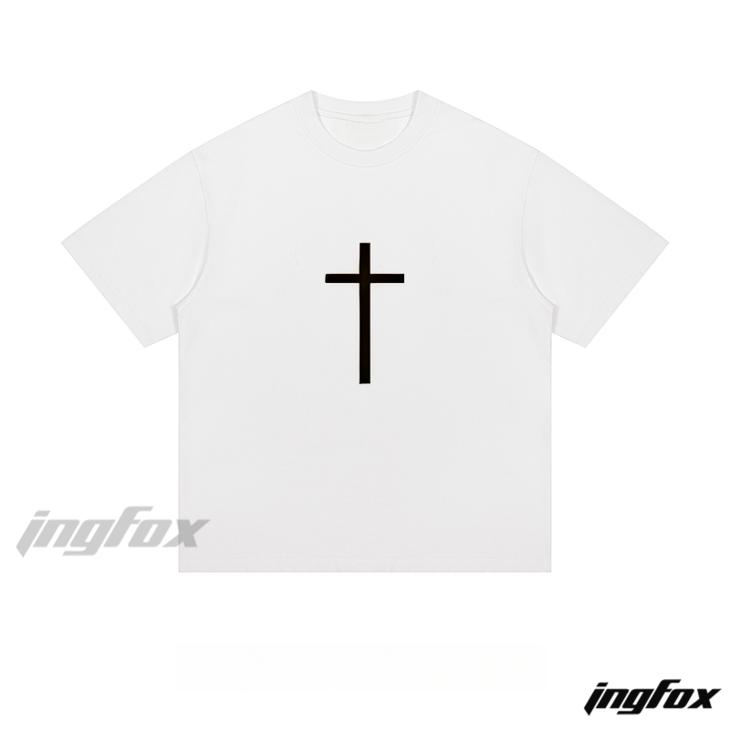 Black Cross - Loose Fit Short Sleeve T-Shir