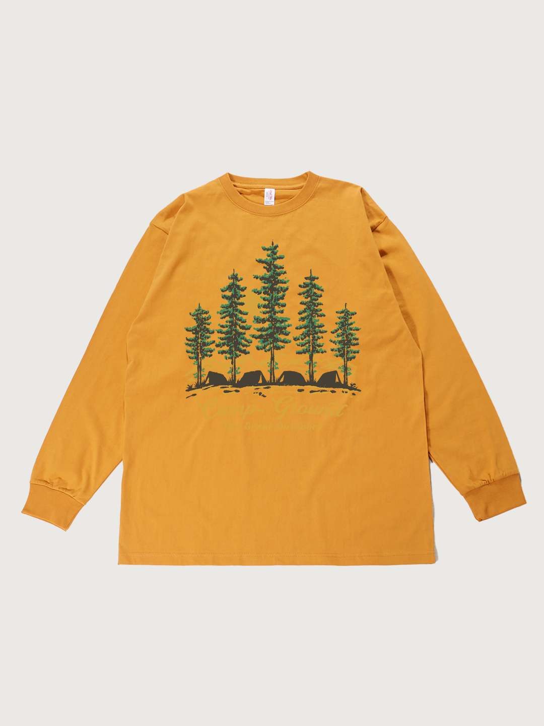 Camp Ground The Great Outdoors - Unisex Retro Cotton Long Sleeve T-Shirt
