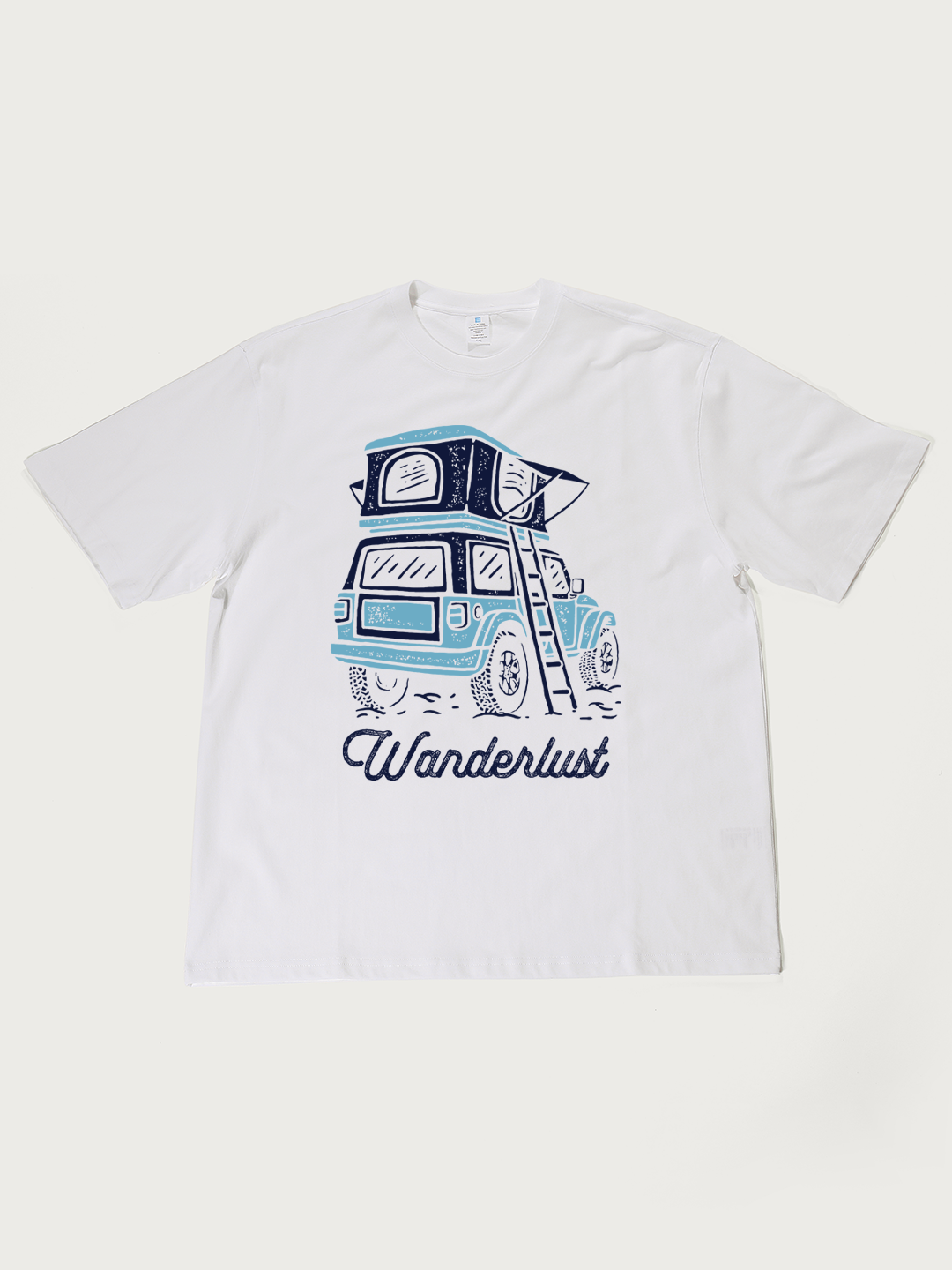 Wanderlust Camper - Unisex Retro Cotton Short Sleeve T-Shirt