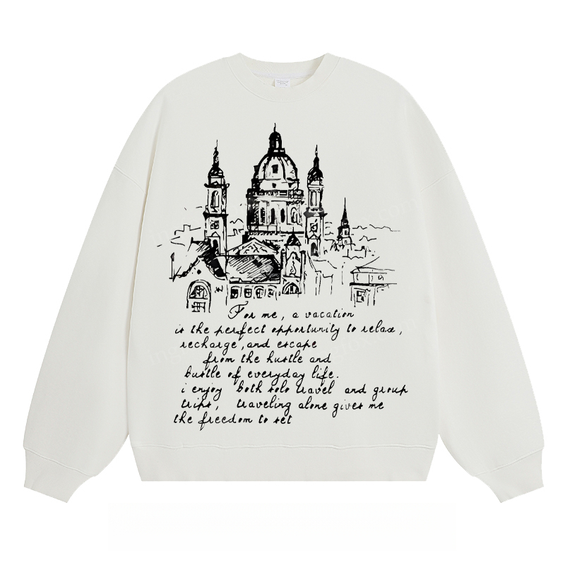 European Architecture & Travel Quote - Classic Unisex Fit Crewneck Sweatshirt