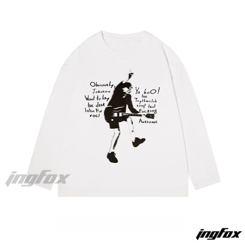 Rock Music - Themed Classic Cotton Long Sleeve Tee