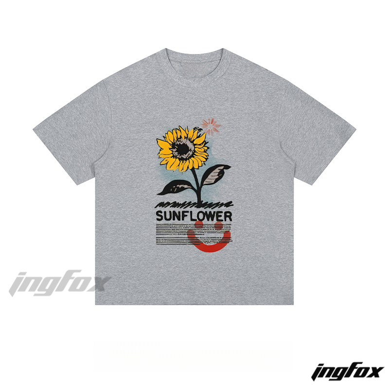 Sunflower & Mixed Elements - Loose Fit Short Sleeve T-Shirt