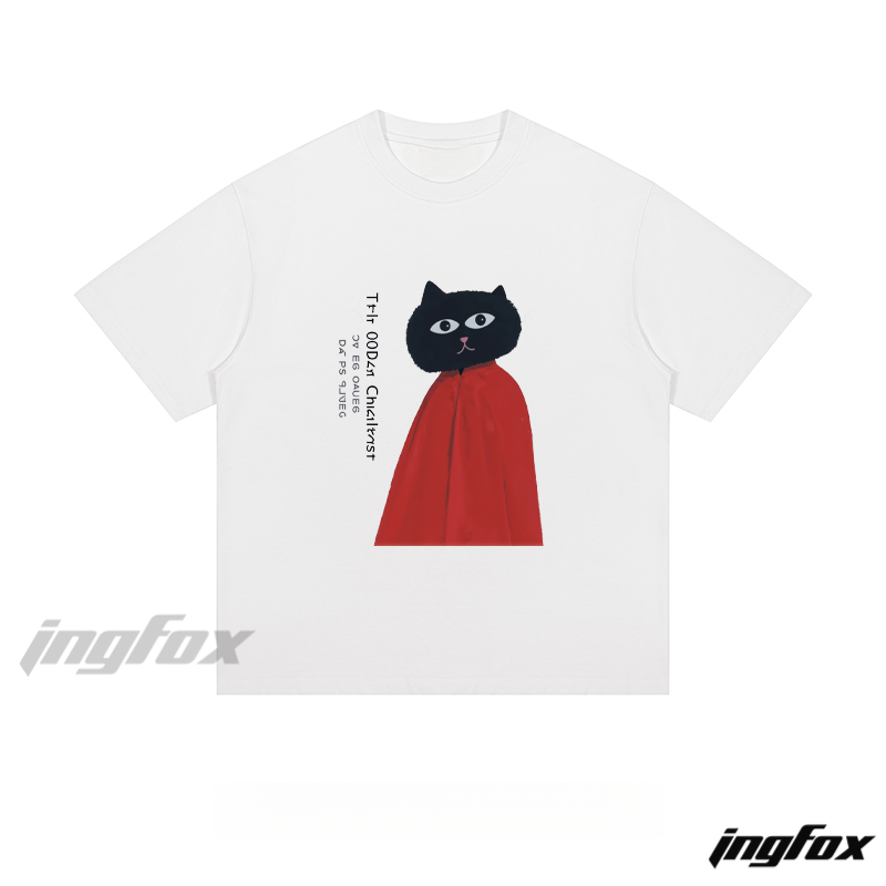 Whimsical Cat with Cape - Loose Fit Short Sleeve T-Shirt