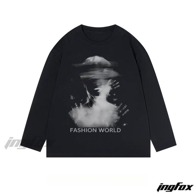 Fashion World Abstract Figure - Classic Cotton Long Sleeve Tee