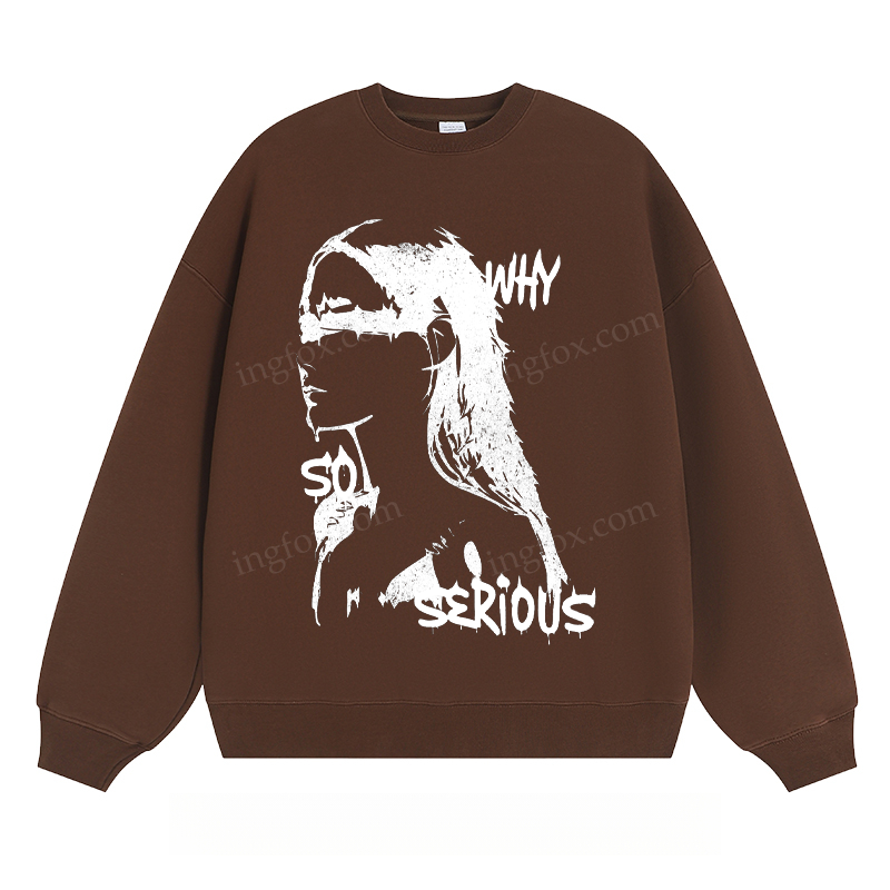 "Why So Serious" Graphic - Classic Unisex Fit Crewneck Sweatshirt