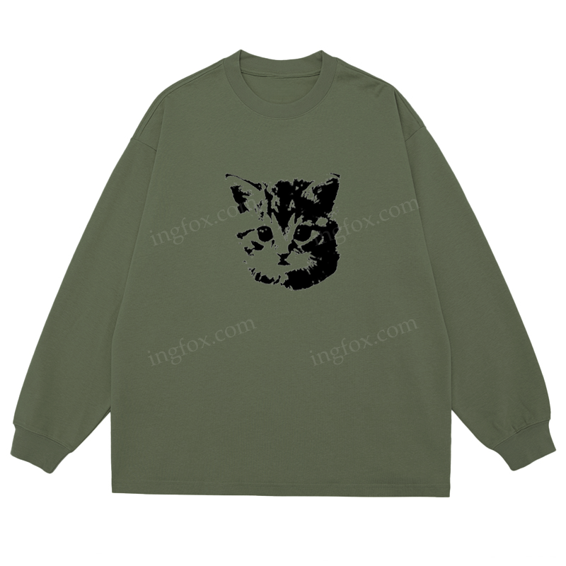 Cute Kitten - Classic Unisex Fit Cotton Long Sleeve Tee
