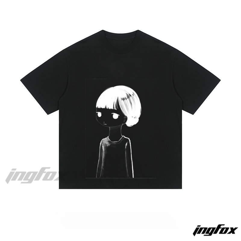 Ink Girl Sketch - Loose Fit Short Sleeve T-Shirt
