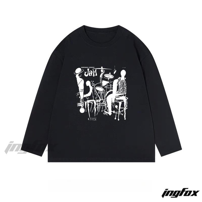 Jazz Jam - Themed Classic Cotton Long Sleeve Tee
