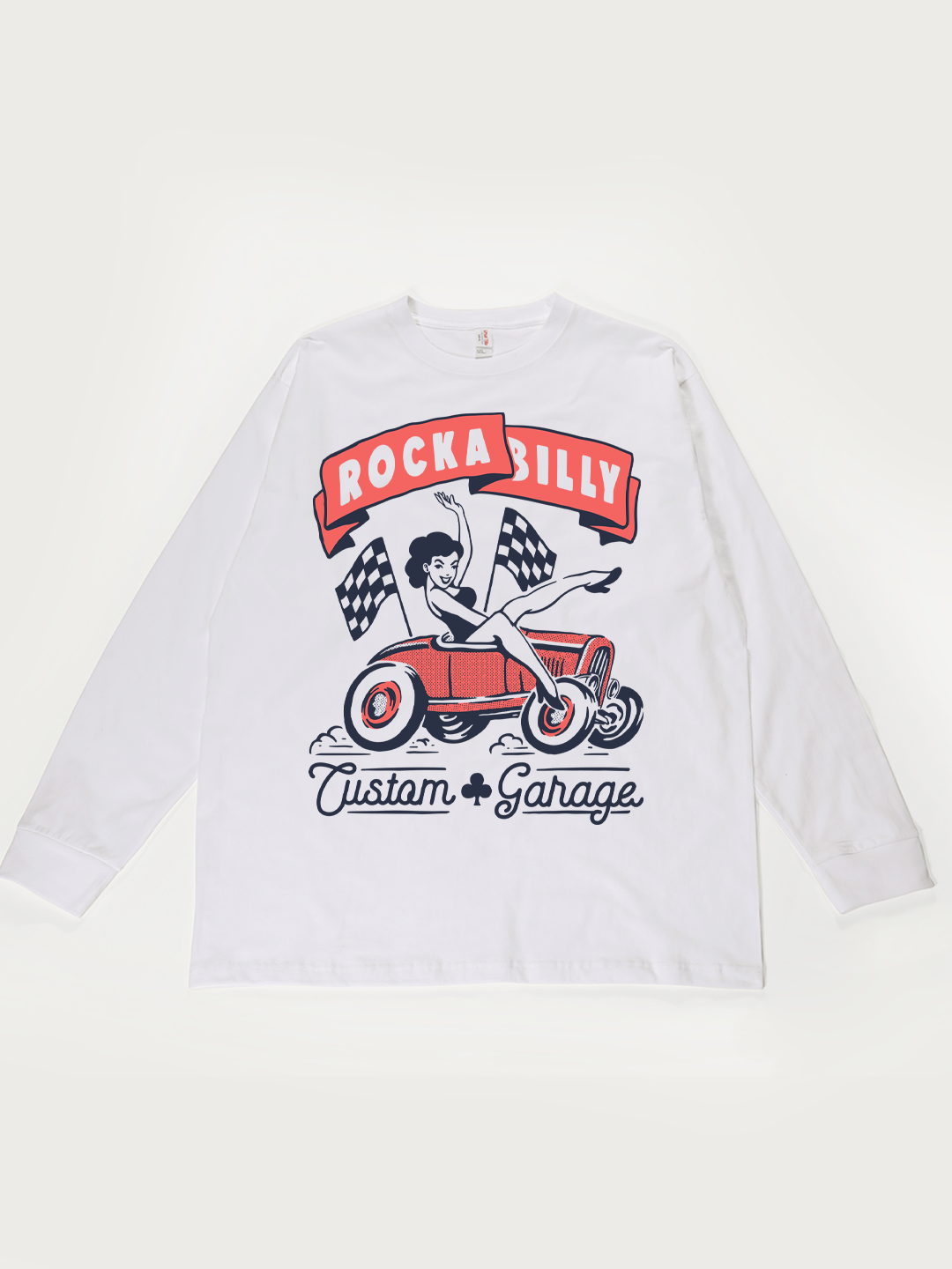 Rockabilly Custom Garage - Unisex Retro Cotton Long Sleeve T-Shirt