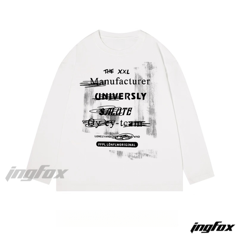 Graffiti Text - Classic Cotton Long Sleeve Tee