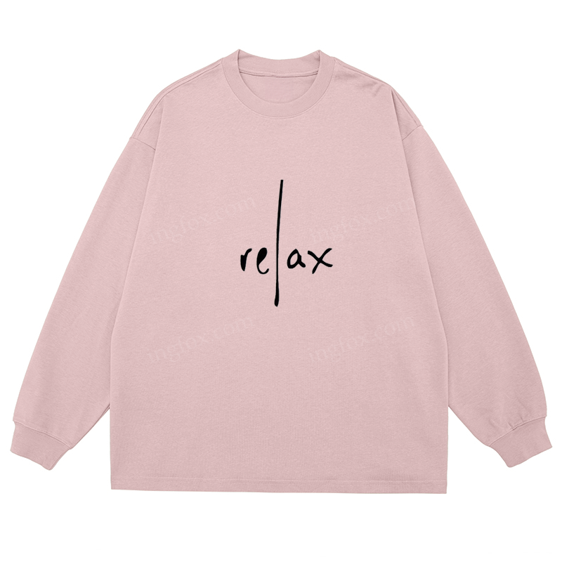 Relax - Themed Classic Unisex Fit Cotton Long Sleeve Tee