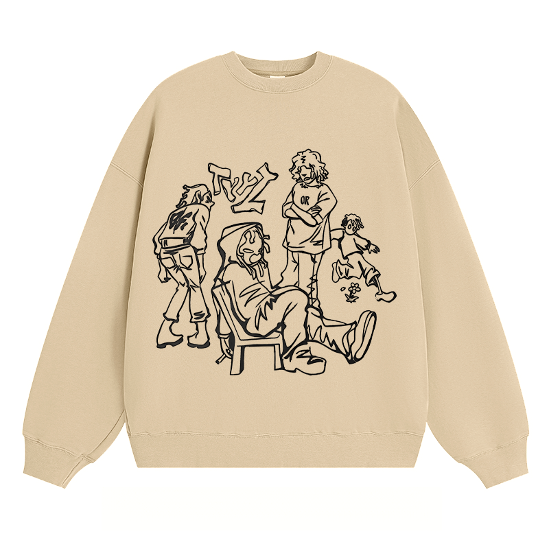 Casual Group Sketch - Classic Unisex Fit Crewneck Sweatshirt
