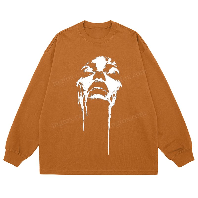Gothic Face - Classic Unisex Fit Cotton Long Sleeve Tee