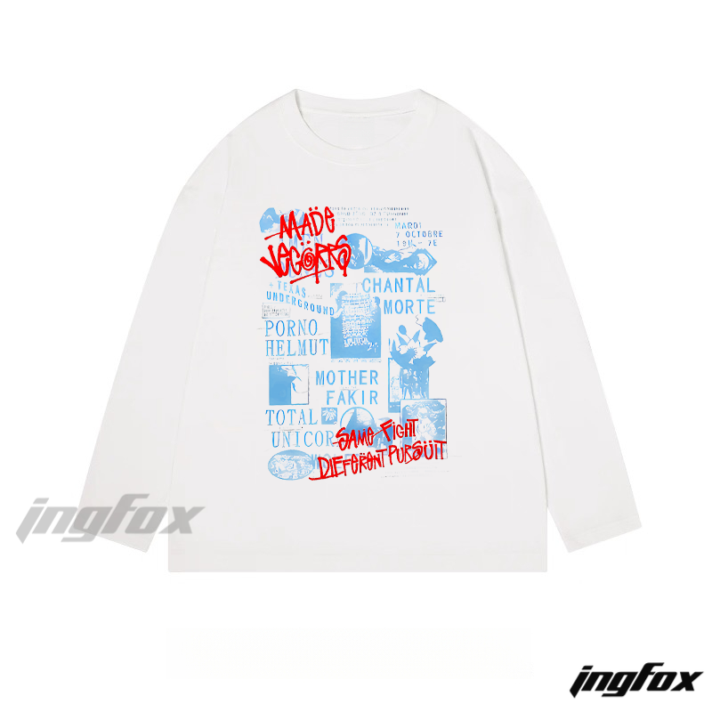 Graffiti - Style Collage - Classic Cotton Long Sleeve Tee