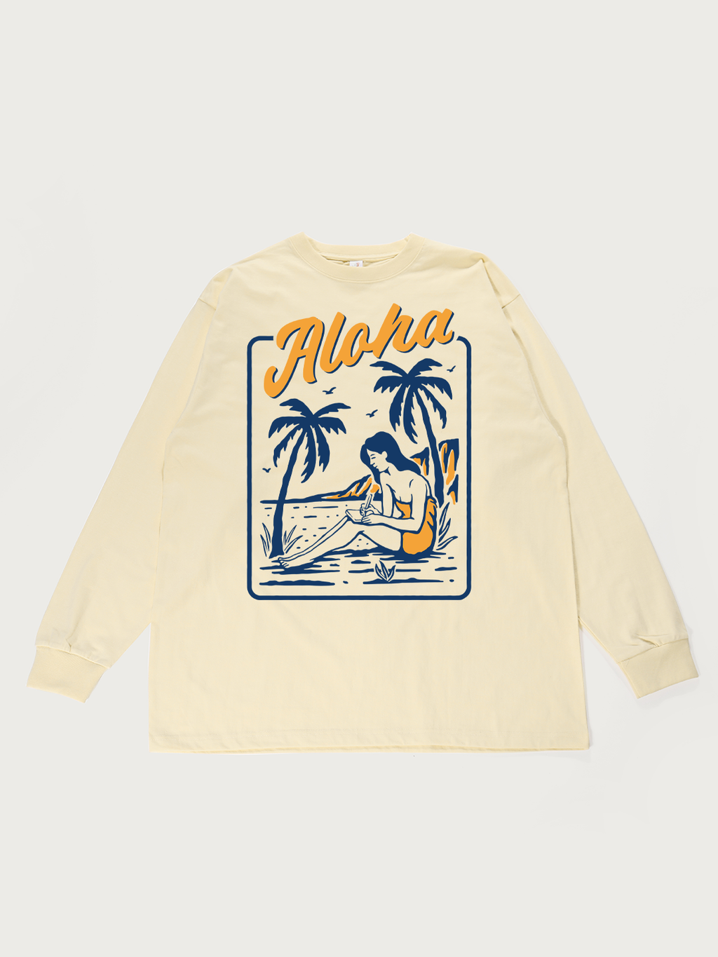 Aloha Hawaiian - Unisex Retro Cotton Long Sleeve T-Shirt