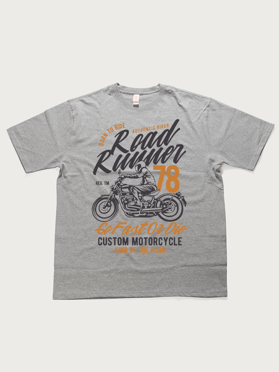 Road Runner 78 Custom Motorcycle - Unisex Retro Cotton Short Sleeve T-Shirt