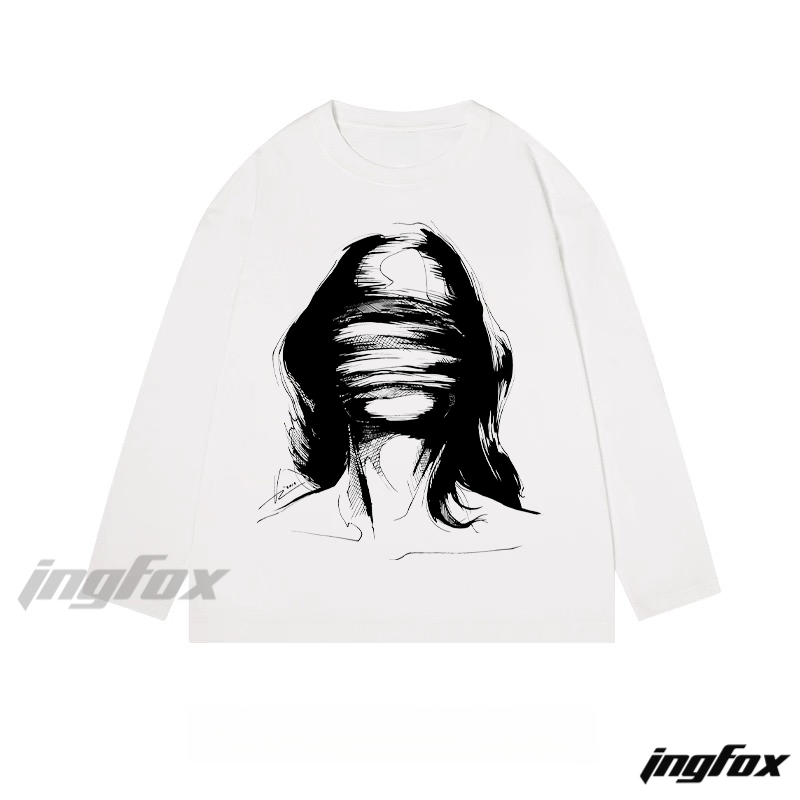 Abstract Portrait - Classic Cotton Long Sleeve Tee