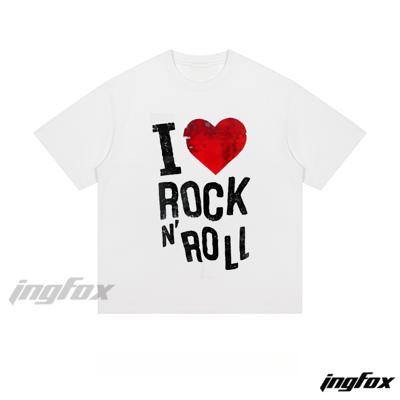 Vintage Rock Love - Loose Fit Short Sleeve T - Shirt