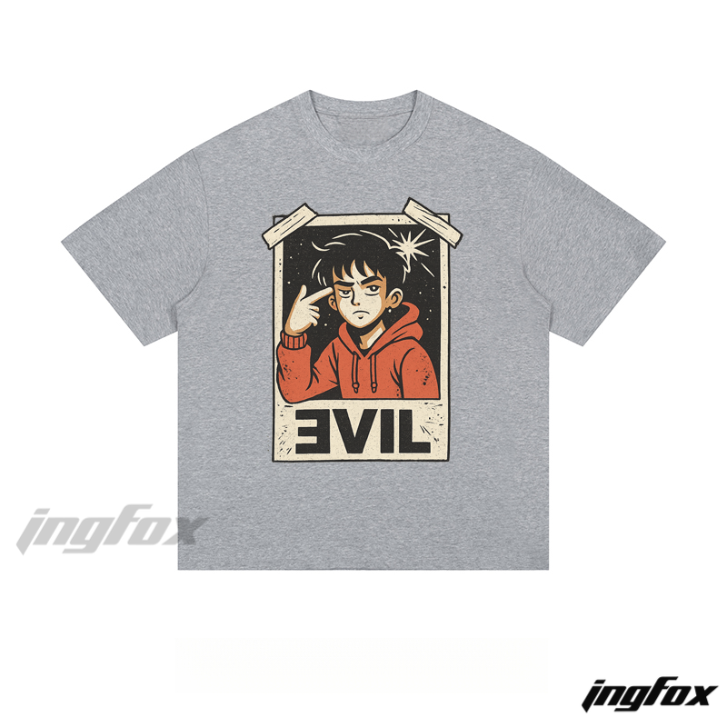 Evil Portrait - Loose Fit Short Sleeve T - Shirt