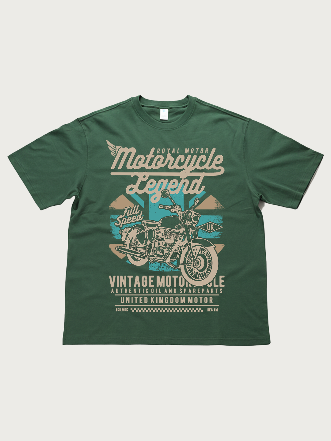 Motorcycle Legend Royal Motor UK - Unisex Retro Cotton Short Sleeve T-Shirt
