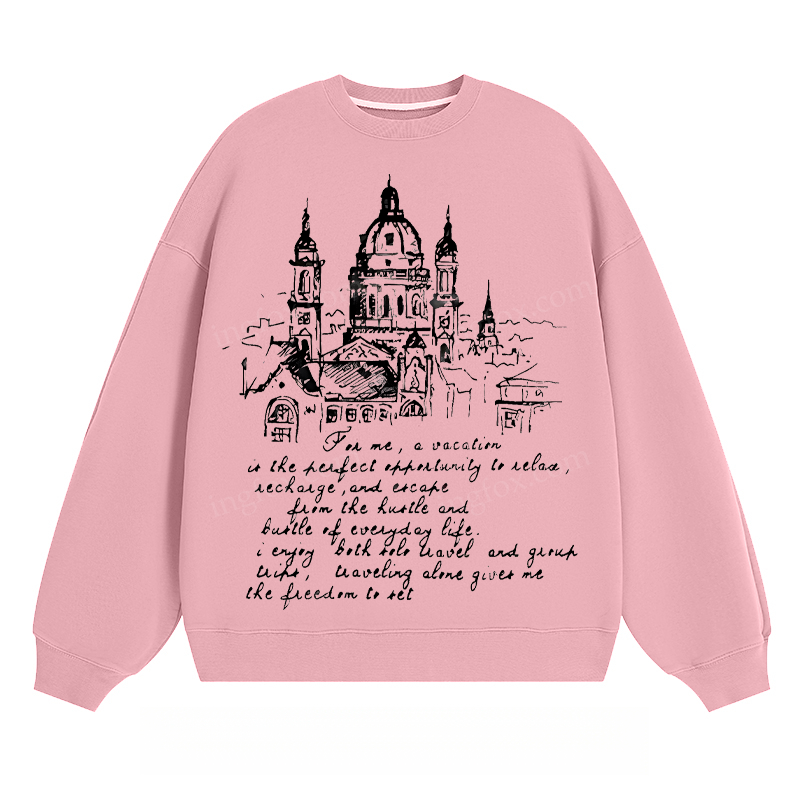European Architecture & Travel Quote - Classic Unisex Fit Crewneck Sweatshirt