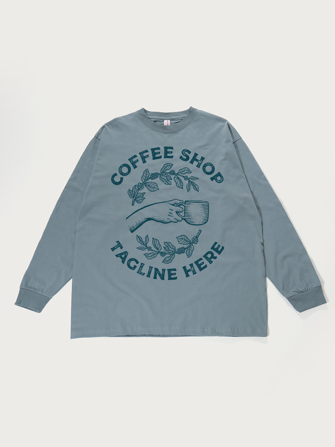 Coffee Shop Theme - Unisex Retro Cotton Long Sleeve T-Shirt