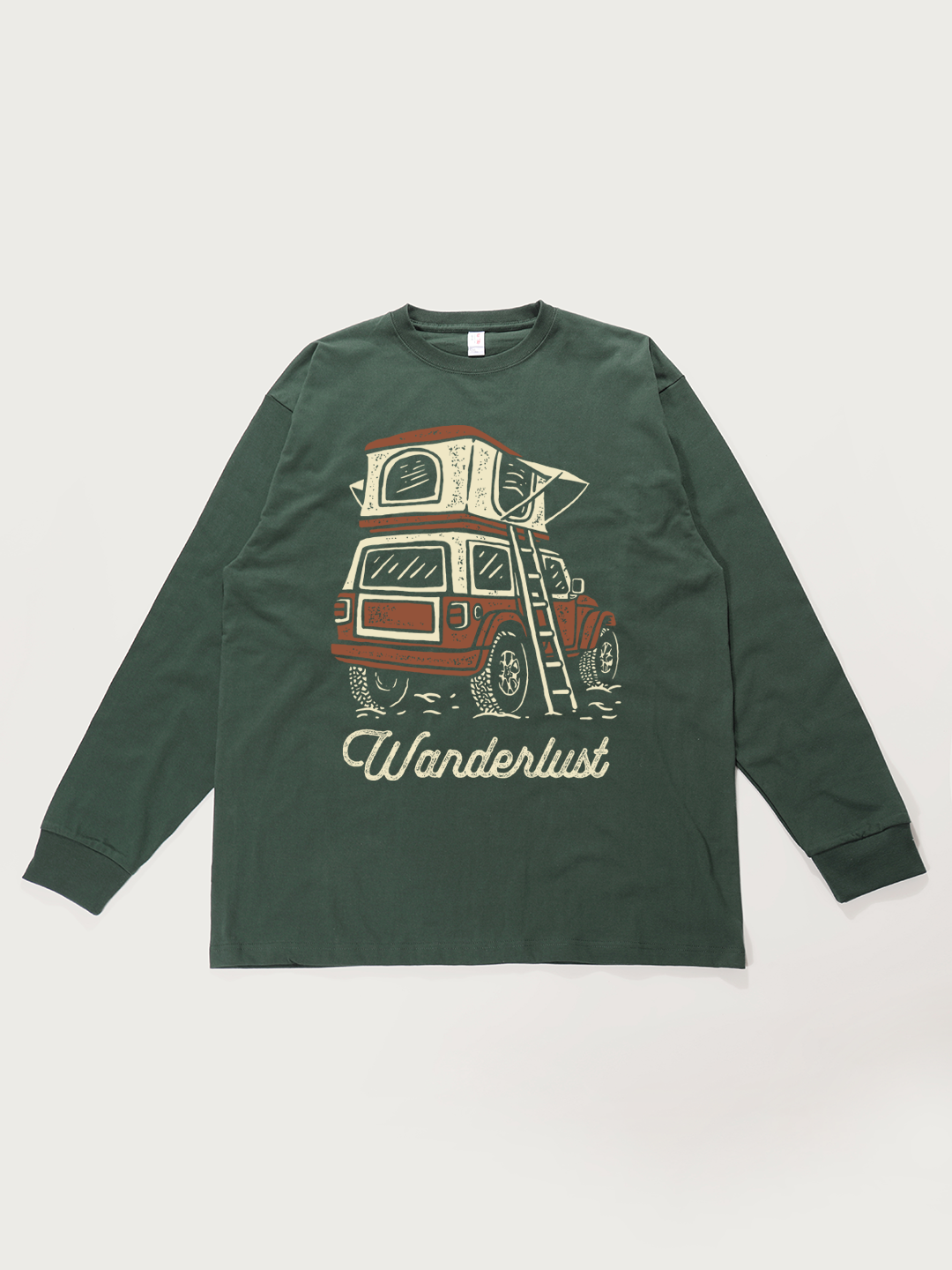 Wanderlust Camper - Unisex Retro Cotton Long Sleeve T-Shirt