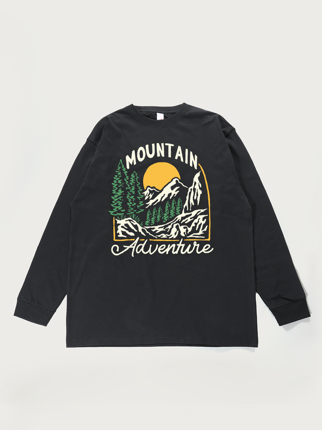 Mountain Adventure - Unisex Retro Cotton Long Sleeve T-Shirt