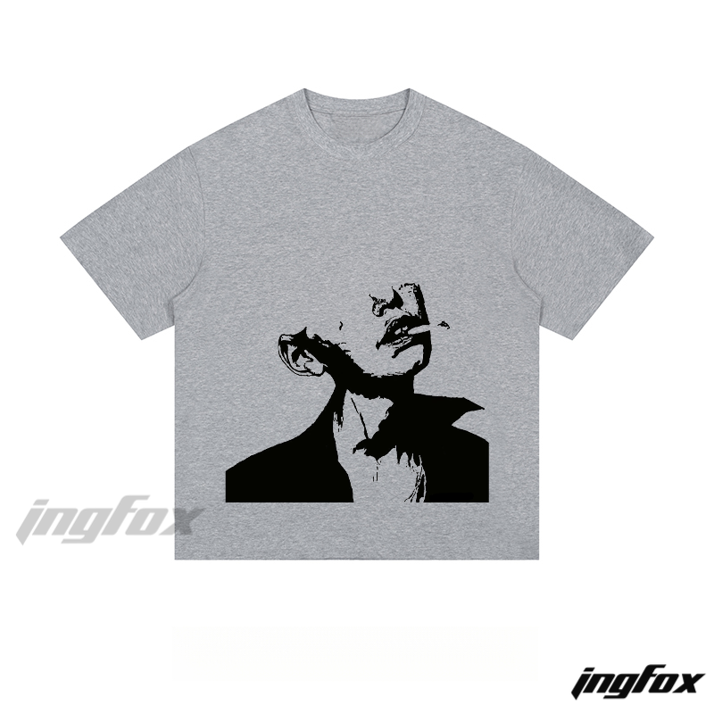 Smoking Figure Silhouette - Loose Fit Short Sleeve T-Shirt
