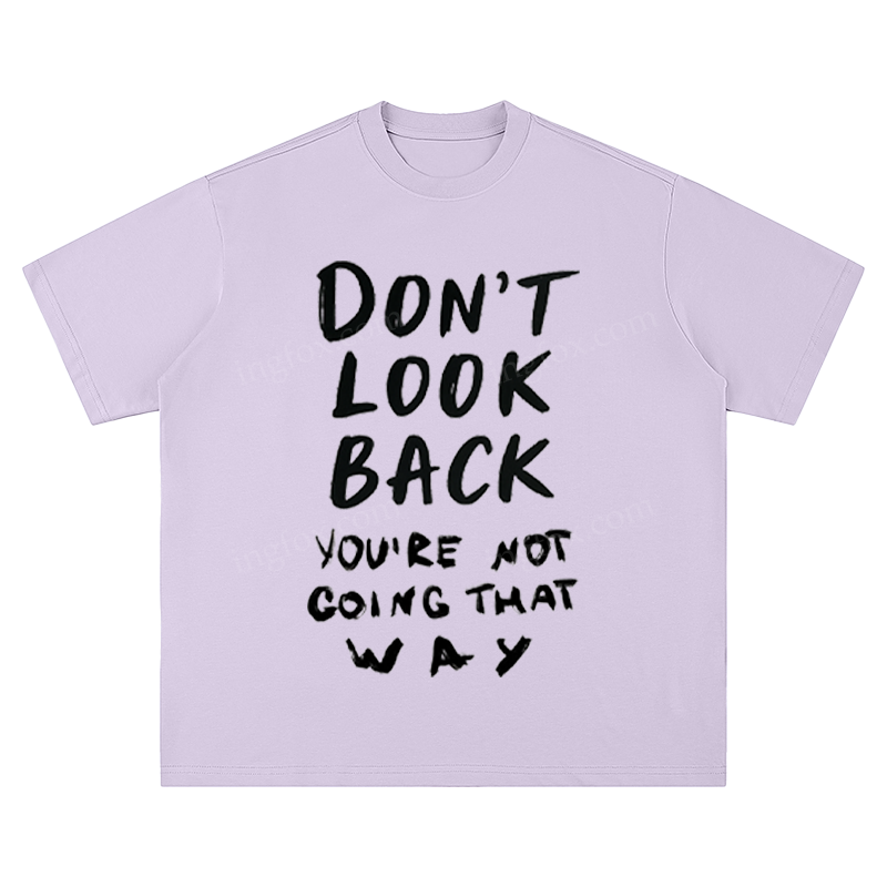 Urban Sketch - "Don't Look Back" Unisex Fit Short Sleeve T - Shirt
