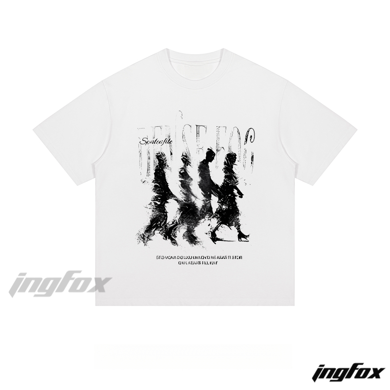 Grunge Silhouette Walk - Loose Fit Short Sleeve T - Shirt