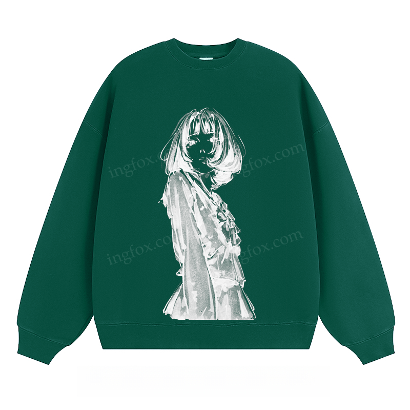 Ink Girl Graphic - Classic Unisex Fit Crewneck Sweatshirt