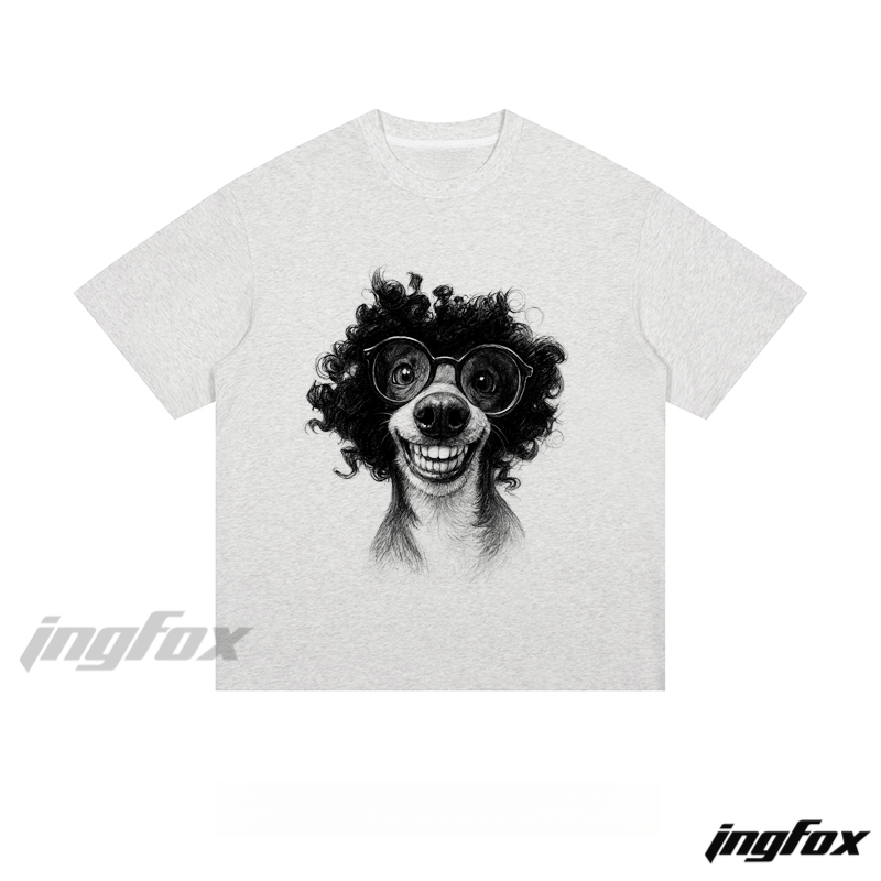 Curly Wig Dog - Loose Fit Short Sleeve T-Shirt